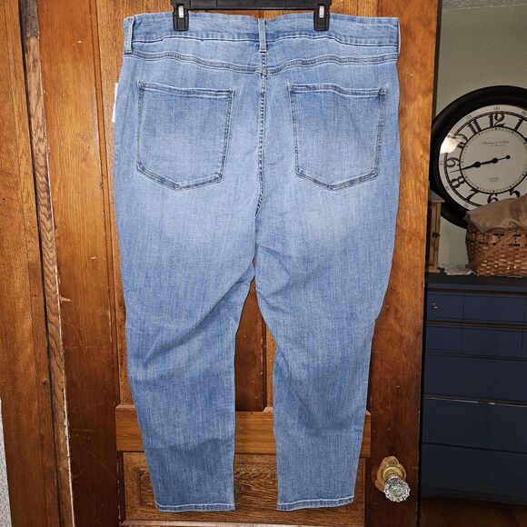 Potady Ripped Stretch Skinny Indigo Womens 22 Short Jeans NWT - Picture 2 of 9